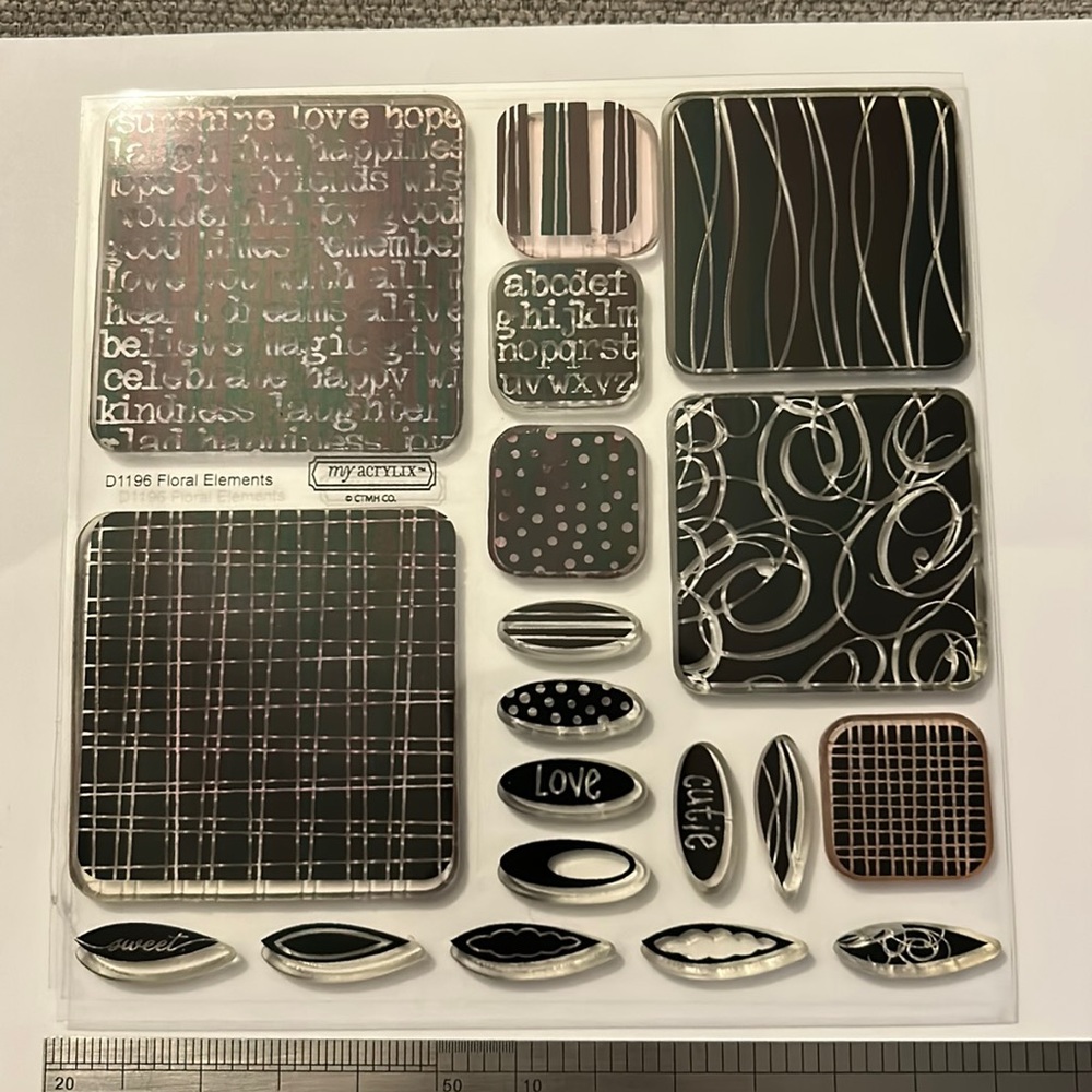 Floral Elements D1196 stamp set